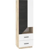 Regały - Regał Wysoki 60 2D2S PAX-18 Pax MebloCross Dąb Endgrain / Biały / Błękit - miniaturka - grafika 1