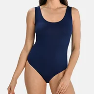 Bielizna nocna - Body Damskie Na Szerokich Ramiączkach Esme Niebieskie Teyli - miniaturka - grafika 1