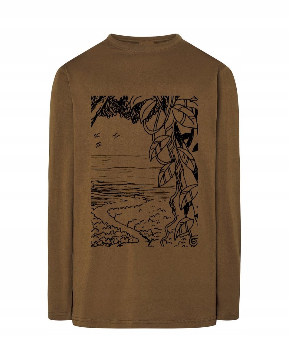 Longsleeve męski FAJNY nadruk DŻUNGLA r.XXL