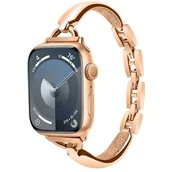 Akcesoria do smartwatchy - Pasek LUNA A00282 do Apple Watch 3/4/5/6/7/8/9/SE (38/40/41 mm) Złoty - miniaturka - grafika 1