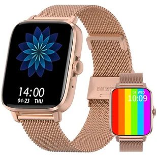 Artnico DT102 stalowy Złoty - Smartwatch - miniaturka - grafika 1