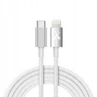 Kable USB - Kabel pleciony PD USB Typ-C - iPhone Lightning - 2m - biały - miniaturka - grafika 1