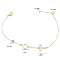 Bransoletki - Bransoletka z pszczołą złota stal chirurgiczna - miniaturka - grafika 1