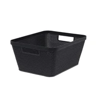 Pudła i pojemniki do przechowywania - Koszyk plastikowy Terra 8 l antracytowy - miniaturka - grafika 1