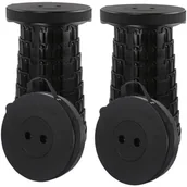 Zawiasy, okucia i inne akcesoria - Zestaw 2 składanych krzeseł do wędrówek, wędkowania i plecakowania, maks. waga 210 kg (czarne) - miniaturka - grafika 1