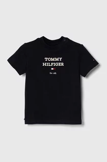 Kaftaniki dla niemowląt - Tommy Hilfiger t-shirt niemowlęcy kolor granatowy z nadrukiem - grafika 1