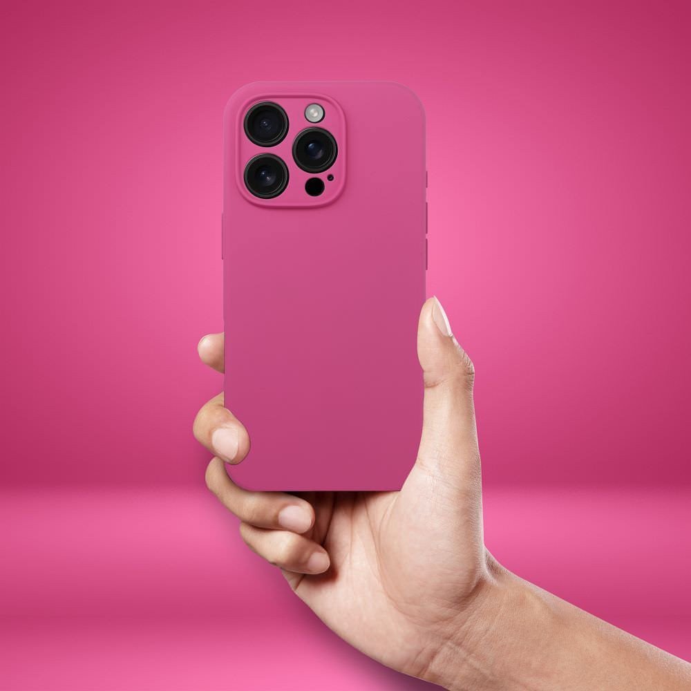 Futerał SILICONE 2mm do IPHONE 15 kompatybilny z MagSafe róż