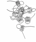 Bombki - Zawieszki do bombek ze styropianu srebrne - 10 mm - 8 szt. - miniaturka - grafika 1