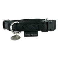 Obroże dla psów - Zolux Obroża regulowana Mac Leather 2do 5mm Czarna [522045NO] 6291 - miniaturka - grafika 1