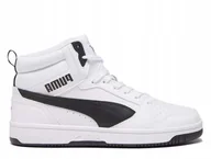 Buty sportowe męskie - Buty męskie Puma Rebound V6 Mid białe wysokie 39232602 44 - miniaturka - grafika 1