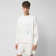 Bluzy sportowe męskie - Męska bluza dresowa nierozpinana bez kaptura Outhorn OTHWSS24TSWSM1172 - złamana biel - miniaturka - grafika 1