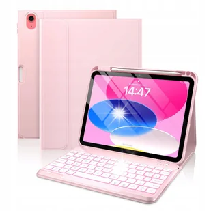 Etui z klawiaturą RGB do Apple iPad 11 2025/10 2022, Bluetooth futerał case - Etui do tabletów - miniaturka - grafika 1