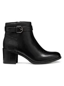 Botki damskie - Geox Skórzane botki "New Asheel" w kolorze czarnym - miniaturka - grafika 1