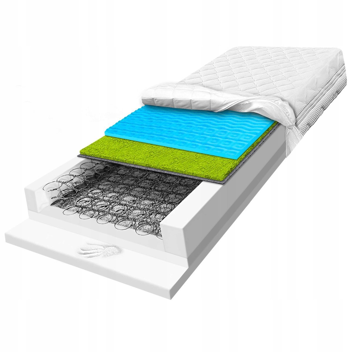 Materac bonelowy 120x200 7 stref masujący rozluźniający H3 H4 23cm