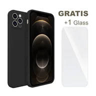 Etui i futerały do telefonów - Etui ochronne SOONTEC (czarne) do Apple iPhone 12 Pro, ochronne etui TPU + 1 szkło pancerne chroniące ekran, FULL COVER GLASS - miniaturka - grafika 1