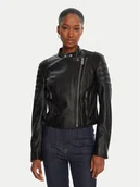Kurtki damskie - Guess Kurtka z imitacji skóry W5YL19 WHDS0 Czarny Regular Fit - miniaturka - grafika 1