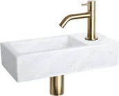 Umywalki - Dansani Uno marmorvask 50 cm hvid - miniaturka - grafika 1