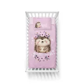 Pościel dla dzieci - Pościel bawełniana do łóżeczka 90x120 5561b jeż - miniaturka - grafika 1