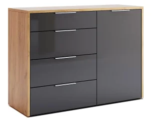 Skandynawska komoda w klorze dąb craft + lava mat M7-R67 - Komody Skandynawska komoda w klorze dąb craft + lava mat M7-R67 - Komody - miniaturka - grafika 1