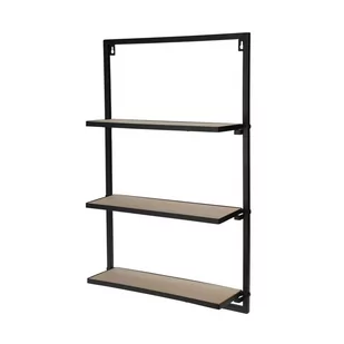Półka Wisząca Loft Metalowa 3 Poziomy 65X40 cm - Półki do salonu - miniaturka - grafika 1