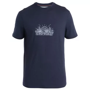 Koszulka męska Icebreaker Men Merino 150 Tech Lite III SS Tee IB Grown Naturally Rozmiar: M / Kolor: ciemnoniebieski - Koszulki sportowe męskie - miniaturka - grafika 1