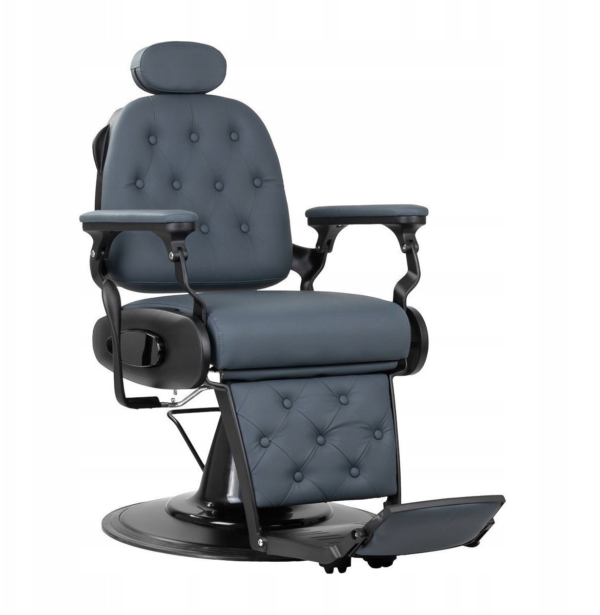 Gabbiano Fotel barberski Francesco grafitowy z grafitową ramą