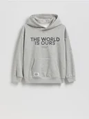 Bluzy dla chłopców - Reserved - Bluza z kapturem - jasnoszary - miniaturka - grafika 1