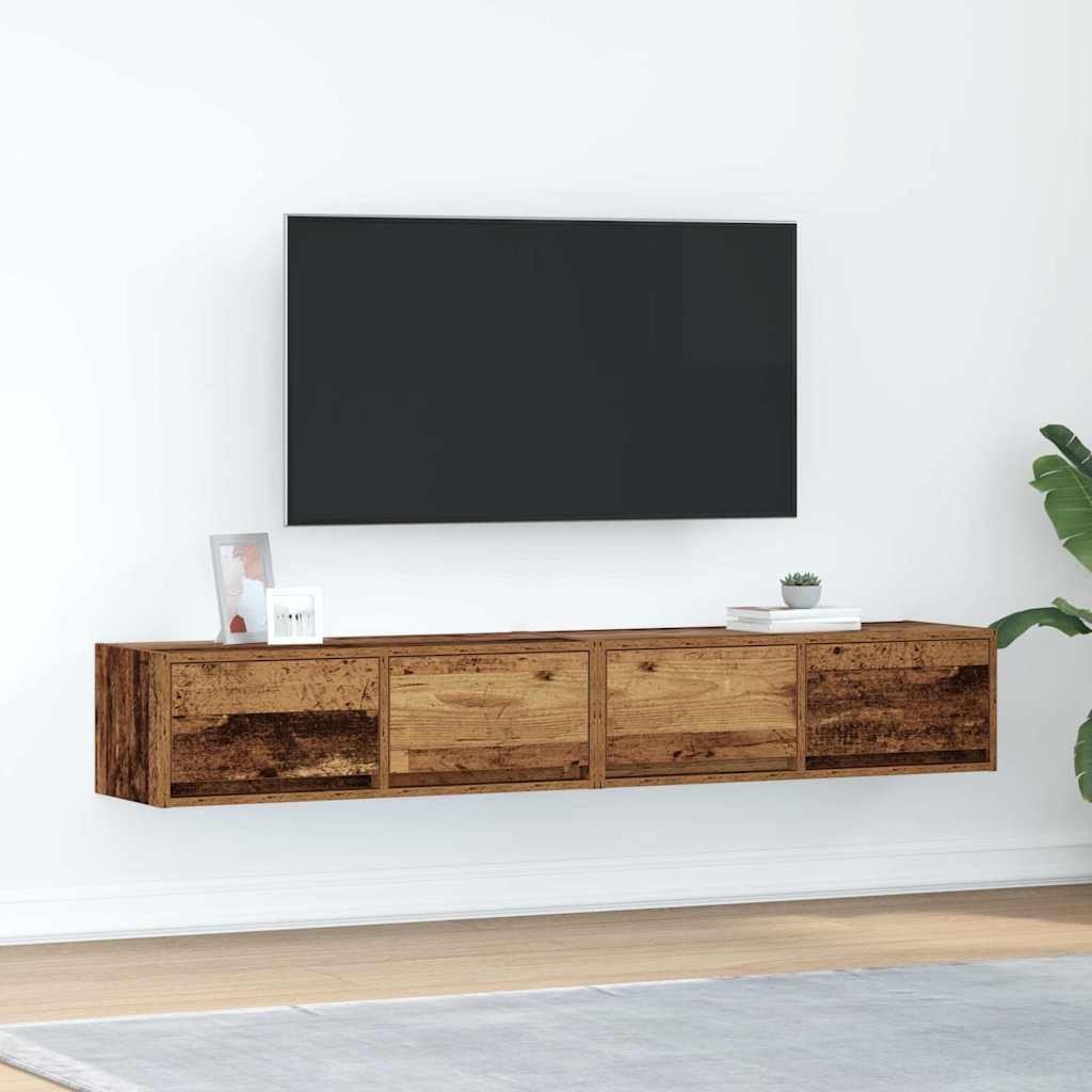 vidaXL Szafki RTV 2 szt. Stare drewno 80x31x25,5 cm Drewno klejone