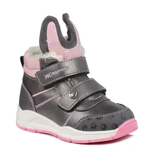 Buty zimowe dziecięce dziewczęce szare Wojtyłko 26090 ocieplane rzepy -27 - Buty dla dziewczynek Buty zimowe dziecięce dziewczęce szare Wojtyłko 26090 ocieplane rzepy -27 - Buty dla dziewczynek - miniaturka - grafika 1