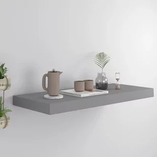 vidaXL vidaXL Półka ścienna, szara, 60x23,5x3,8 cm, MDF - Półki do salonu - miniaturka - grafika 1