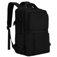 Torby na laptopy - Plecak podróżny z poliestru w czarnym kolorze z miejscem na laptopa - Peterson rovicky-30132-0 - miniaturka - grafika 1