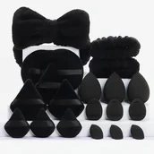 Gąbeczki do makijażu - TEMU Zestaw 21 akcesoriów do włosów, w tym 1 opaska z motylkiem, 2 opaski na rękę, 6 puchów do pudru, 3 gąbki do makijażu, 3 poduszki na palce, 3 - miniaturka - grafika 1