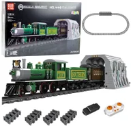 Klocki - Klocki Konstrukcyjne Pociąg Parowy Zdalnie Sterowany RC Zielony 1212 el. LEAN Toys - miniaturka - grafika 1