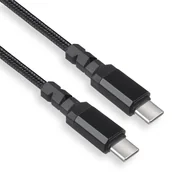 Kable USB - Kabel 2 x USB-C 15W Maclean, wspierający QC 3.0, przesył danych, 3A, czarny, dł. 1m, MCE493 - miniaturka - grafika 1