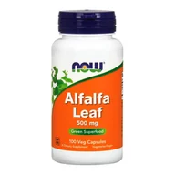 Suplementy naturalne - Now Foods Alfalfa Leaf 500 mg/100 Veg Capsules TT000464 - miniaturka - grafika 1