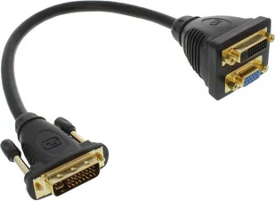 InLine DVI-I - D-Sub VGA - DVI-I czarny 17301 - Złącza, przejściówki, adaptery - miniaturka - grafika 1