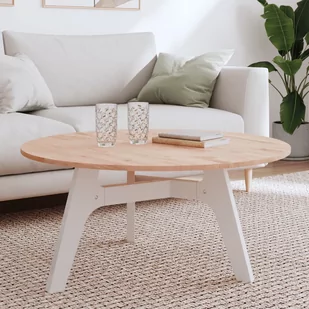 vidaXL Blat do stołu, Ø90x1,5 cm, okrągły, lite drewno bukowe - Meble modułowe i akcesoria - miniaturka - grafika 1