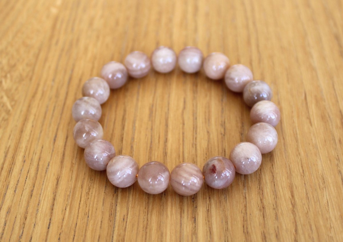 Bransoletka KAMIEŃ SŁONECZNY kule 10mm gumka agalag, bez marki, AG00000797