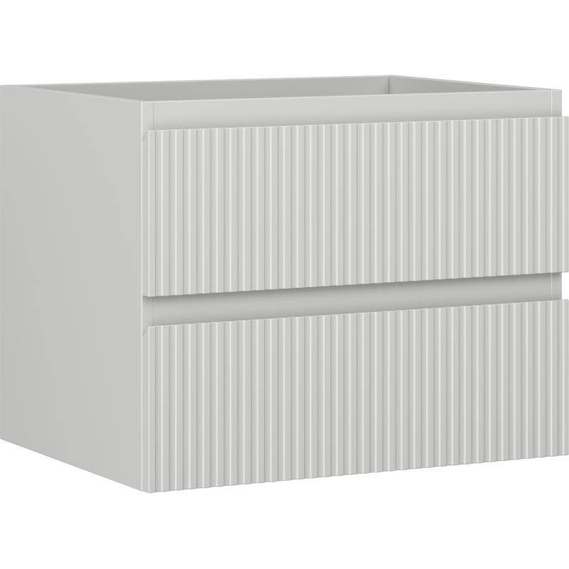 Mexen Rivel szafka łazienkowa podumywalkowa 60 cm, 2 szuflady, ryflowana , szara mat - 91A20-06047-2-BFF62