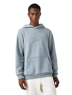 Bluzy męskie - Koton Męska bluza z kapturem z nadrukiem, Light Indigo (600), XL - miniaturka - grafika 1