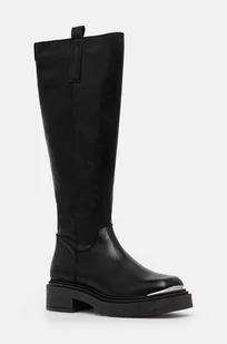 Steve Madden kozaki skórzane Constance damskie kolor czarny na płaskim obcasie SM11003238 - Kozaki damskie - miniaturka - grafika 1