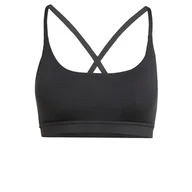 Biustonosze - adidas Damski biustonosz All Me Light Support Bra L czarny - miniaturka - grafika 1