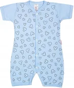 Pajacyki dla niemowląt - PAJAC KRÓTKI rękaw rampers MYSZKA BŁĘKIT 74 KLEKLE - miniaturka - grafika 1