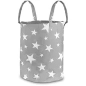 Pojemniki na zabawki - Kosz na zabawki, torba, pojemnik Nukido 35 x 60 cm szary w gwiazdki - miniaturka - grafika 1