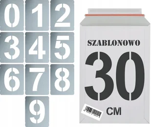 Szablony malarskie wielorazowe Cyfry 30cm zestaw 10szt. - Zestawy piśmiennicze - miniaturka - grafika 1