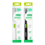 Szczoteczki elektryczne - Sunstar Gum Sonic Daily ActiVital 2szt. Biało-czarny - miniaturka - grafika 1