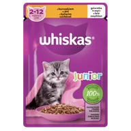 Mokra karma dla kotów - Whiskas Junior mokra karma dla kota kurczak w galaretce 85 g (dla kociąt) - miniaturka - grafika 1
