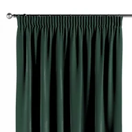Zasłony - Dekoria Zasłona na taśmie marszczącej 1 szt. ciemny zielony 1szt 130 × 260 cm Velvet 300-704-25 - miniaturka - grafika 1