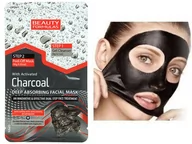 Maseczki do twarzy - Beauty Formulas Charcoal Głęboko oczyszczająca 2-fazowa maseczka do twarzy z aktywnym węglem 1 szt. - miniaturka - grafika 1