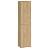 Szafki łazienkowe - Słupek łazienkowy wiszący Atrato 40x30x160 cm brązowy dąb Cersanit - miniaturka - grafika 1